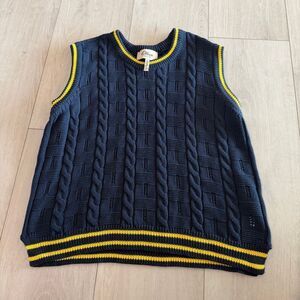 Ollari Basketweave Cable Sweater Vest size XL